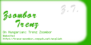 zsombor trenz business card